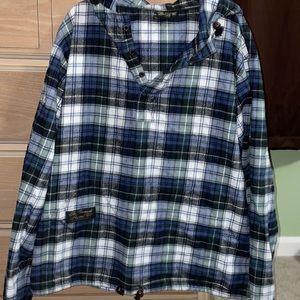 Hooded Vermont Flannel Pull Over